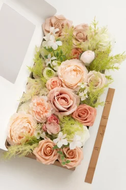DIY Designer Flower Boxes in Blush & Cream