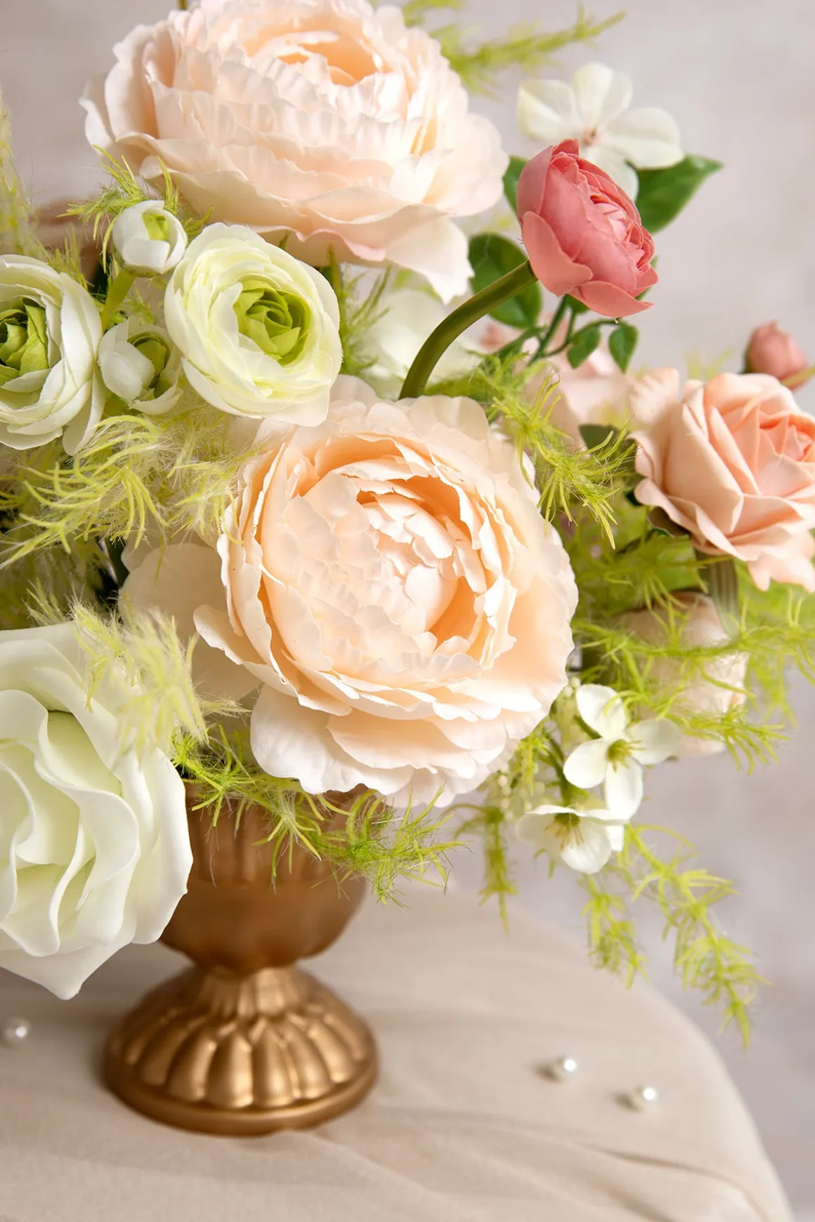 DIY Designer Flower Boxes in Blush & Cream