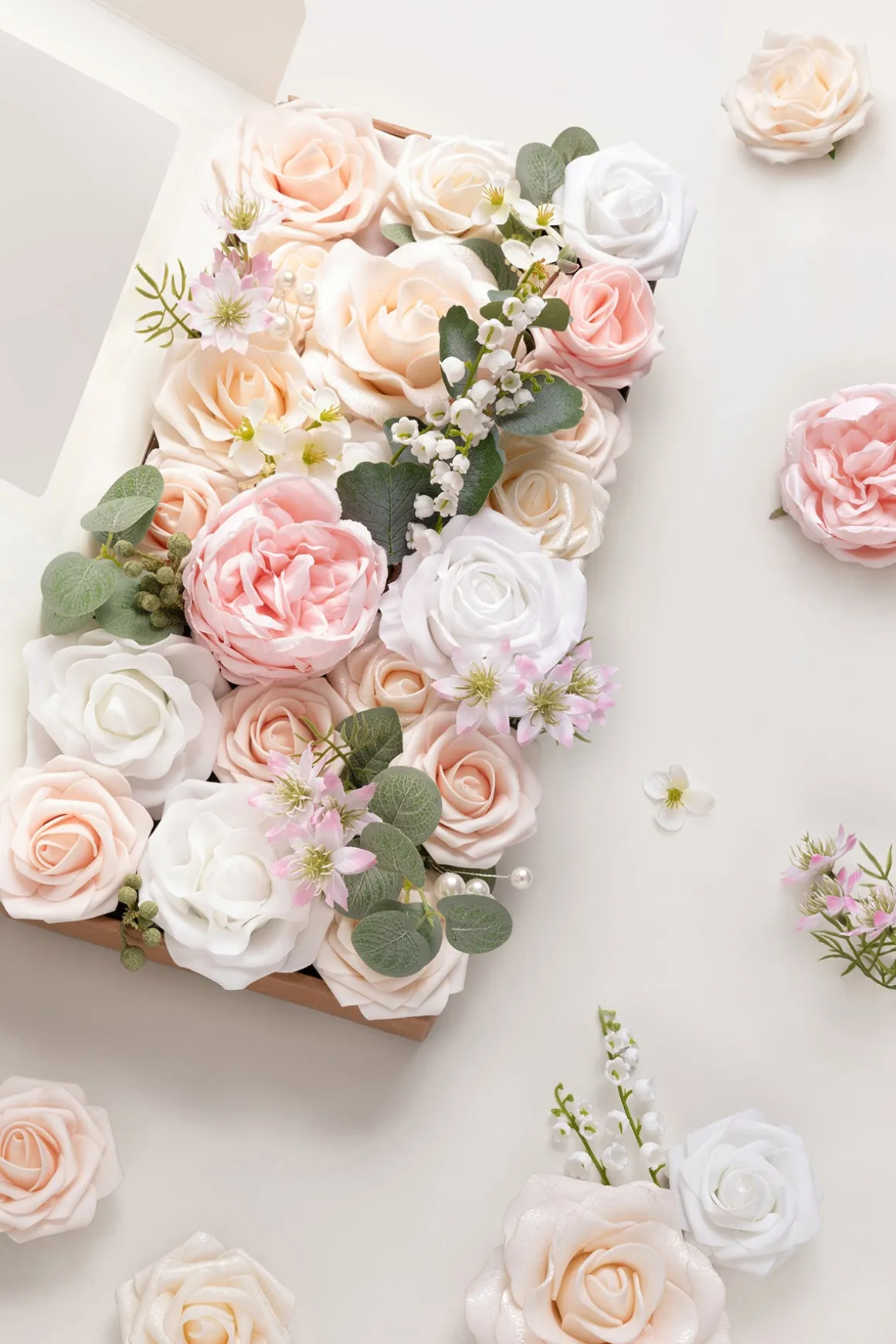 DIY Designer Flower Boxes in Blush & Cream