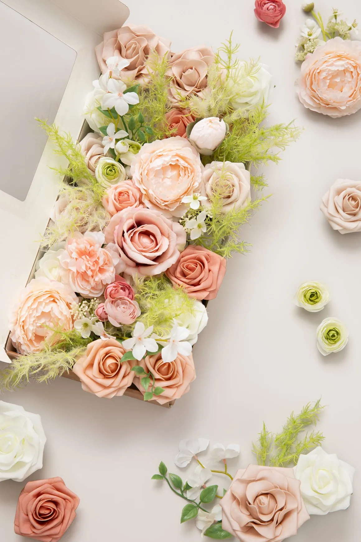 DIY Designer Flower Boxes in Blush & Cream
