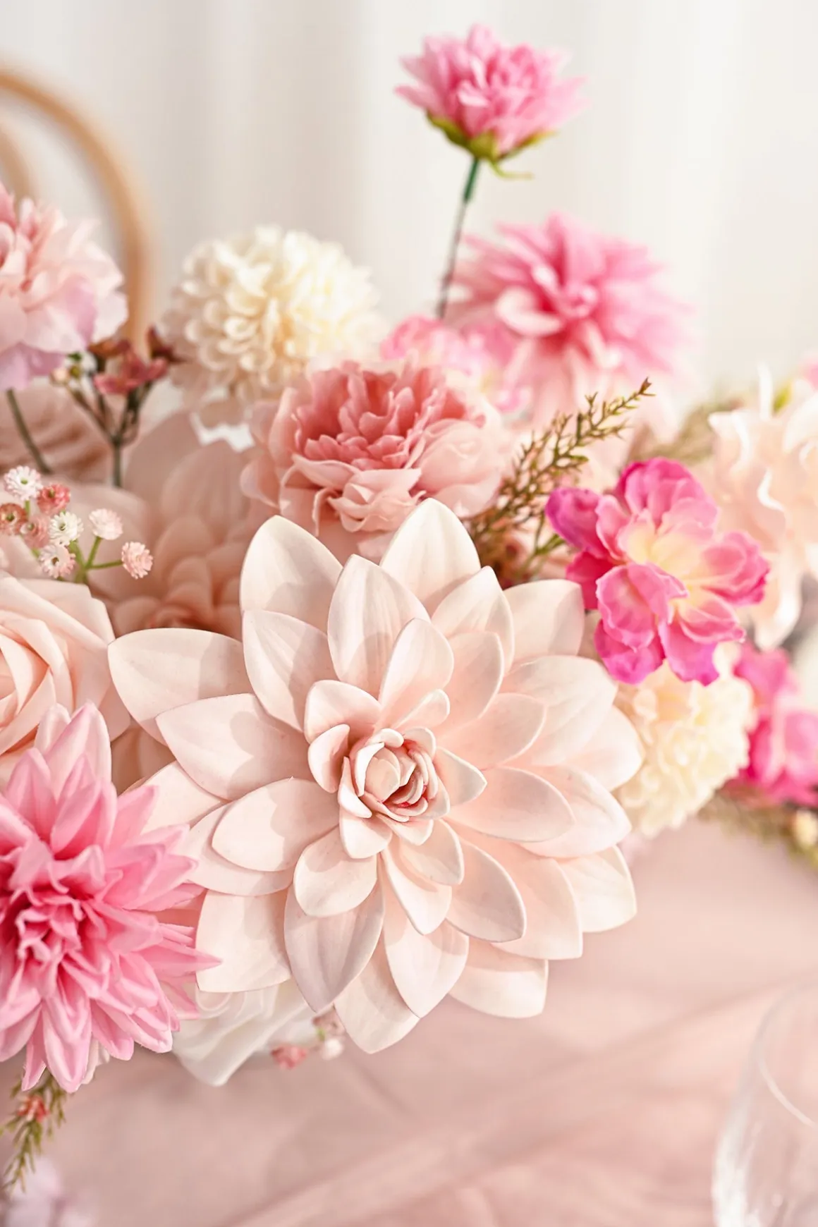 DIY Designer Flower Boxes in Blush & Cream