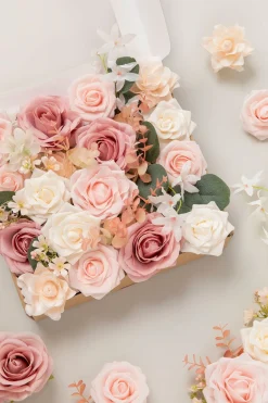 DIY Designer Flower Boxes in Blush & Cream