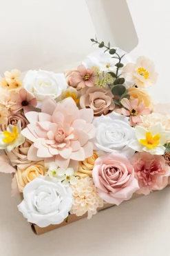DIY Designer Flower Boxes in Blush & Cream
