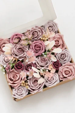 DIY Designer Flower Boxes in Dusty Rose & Cream