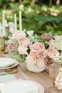 DIY Designer Flower Boxes in Dusty Rose & Cream