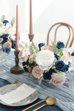 DIY Designer Flower Boxes in Dusty Rose & Navy