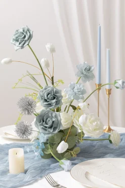 DIY Designer Flower Boxes in Dusty Blue & Navy