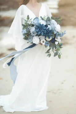 DIY Designer Flower Boxes in Dusty Blue & Navy