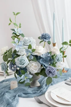DIY Designer Flower Boxes in Dusty Blue & Navy
