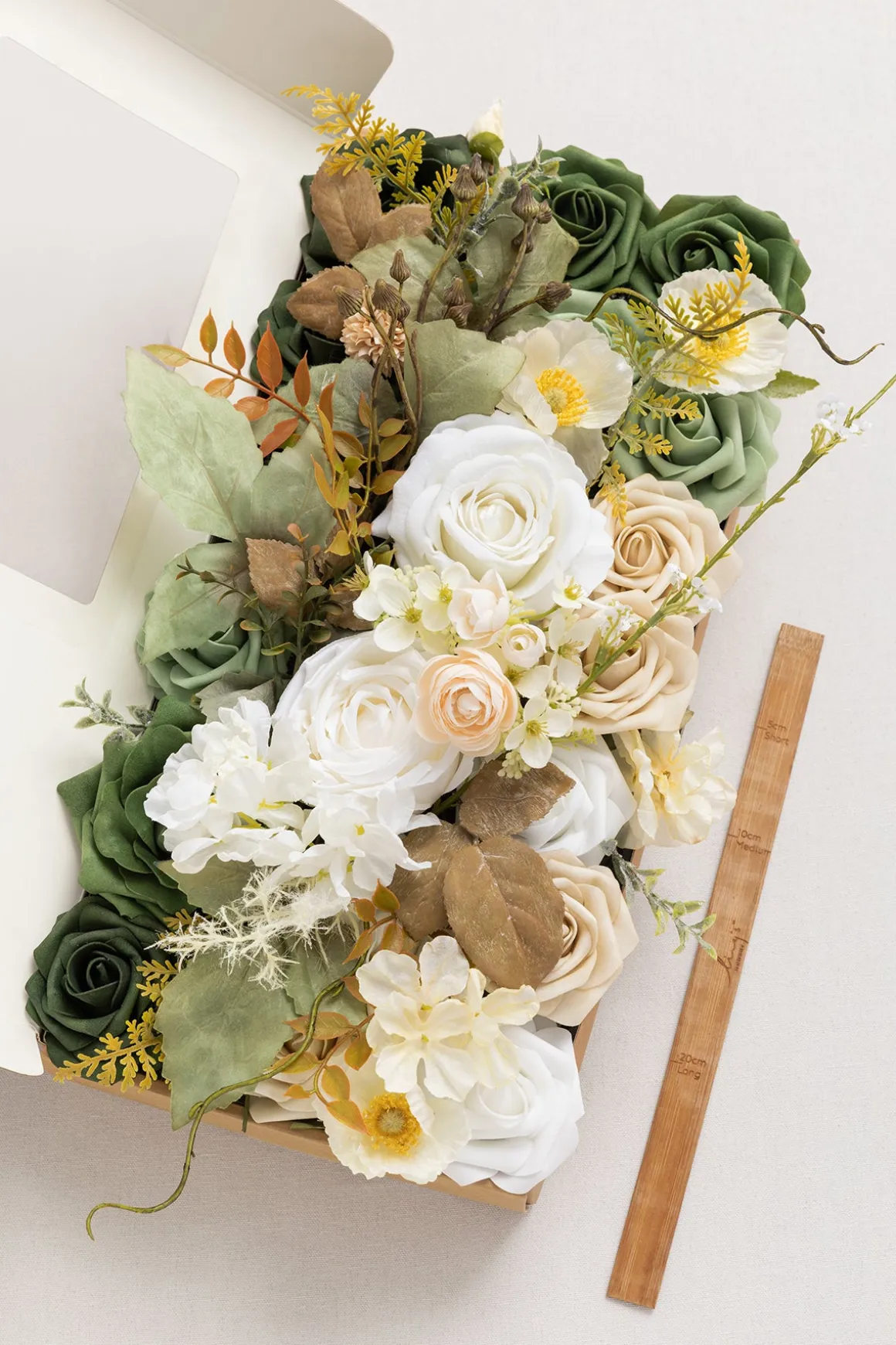 DIY Designer Flower Boxes in Emerald Green & Tawny Beige