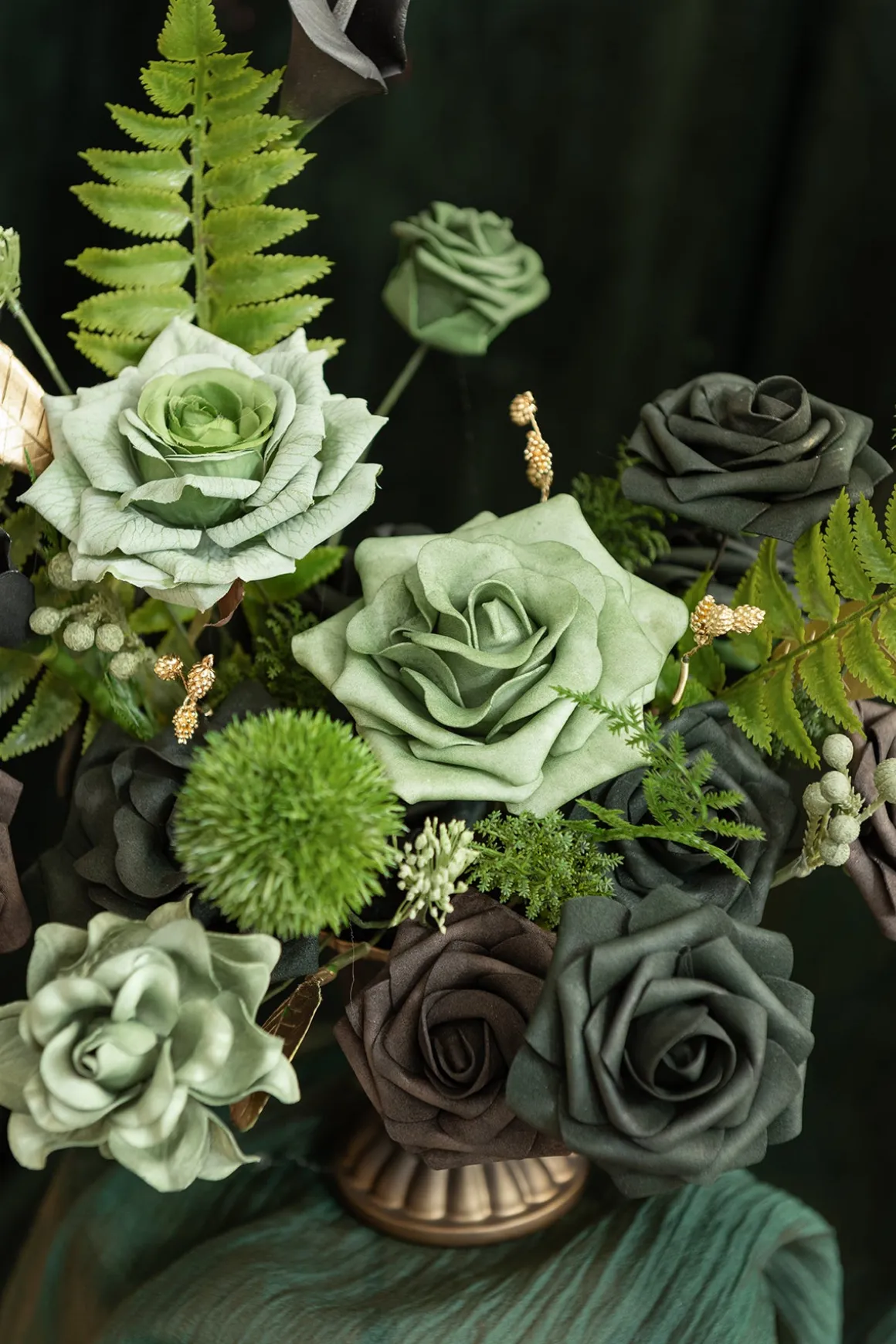 DIY Designer Flower Boxes in Forest Green & Gold Grand Box | Clearance