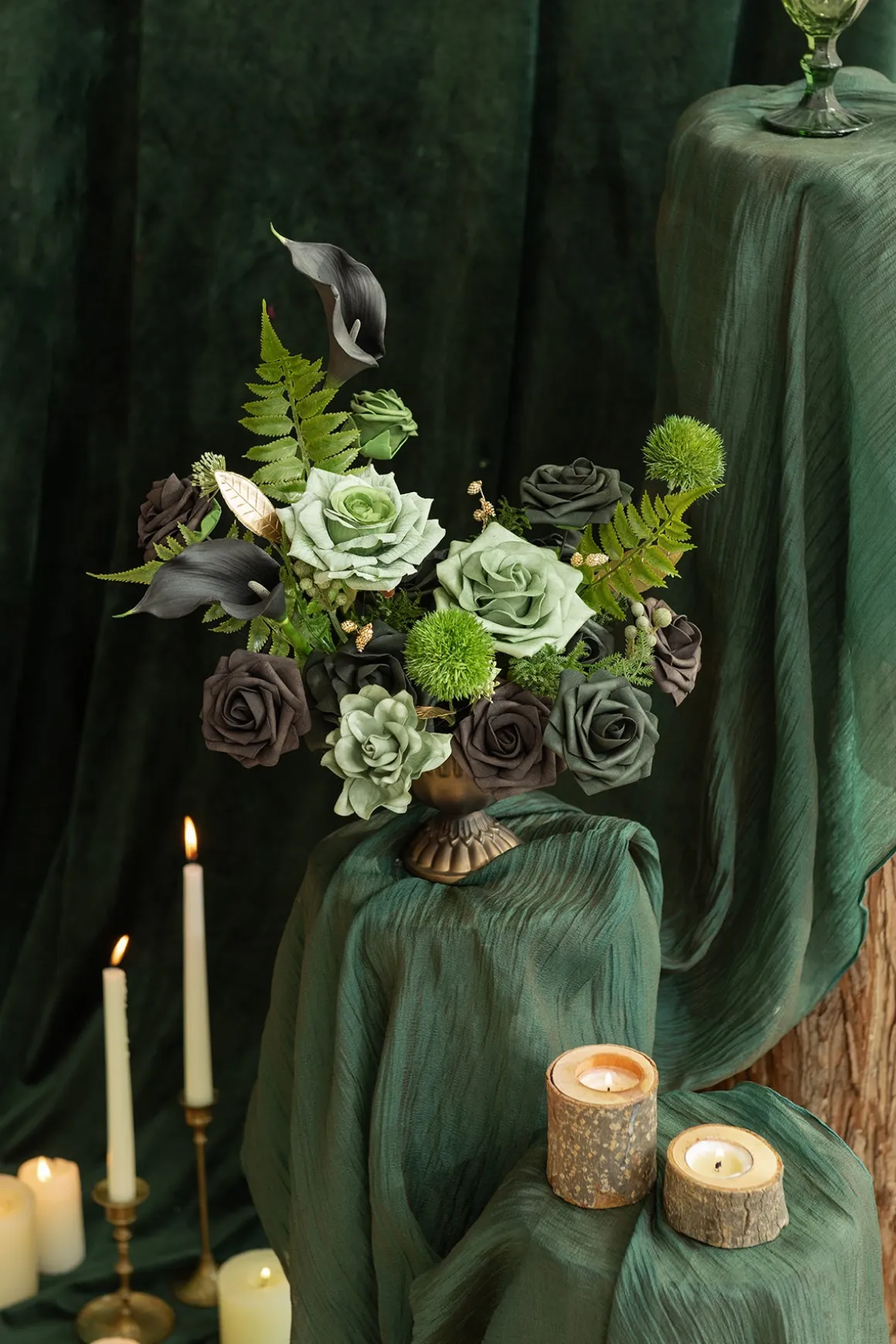 DIY Designer Flower Boxes in Forest Green & Gold Grand Box | Clearance