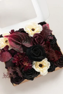 DIY Designer Flower Boxes in Moody Burgundy & Black