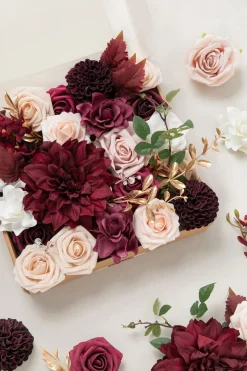 DIY Designer Flower Boxes in Marsala & Blush Grand Box