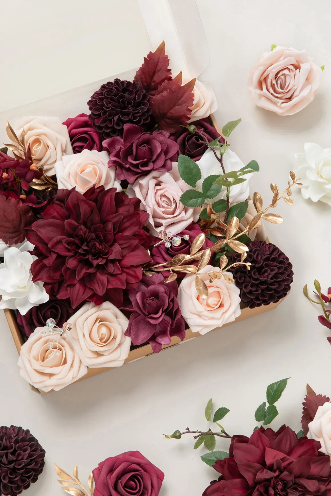 DIY Designer Flower Boxes in Marsala & Blush Grand Box
