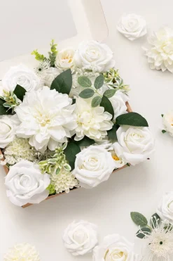 DIY Designer Flower Boxes in Natacha White & Ivory