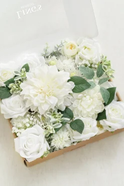 DIY Designer Flower Boxes in Natacha White & Ivory