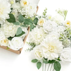 DIY Designer Flower Boxes in Natacha White & Ivory