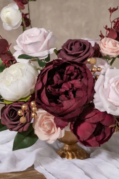 DIY Designer Flower Boxes in Romantic Marsala