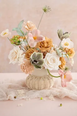 DIY Designer Flower Boxes in Sunny Peach & Apricot