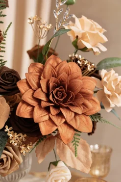 DIY Designer Flower Boxes in Walnut Brown & Burnt Orange