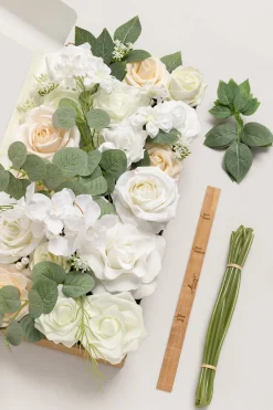 DIY Designer Flower Boxes in White & Sage
