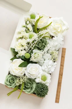 DIY Designer Flower Boxes in White & Sage