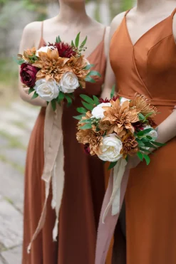 DIY Designer Flower Boxes in Warmth & Walnut Romance Wedding