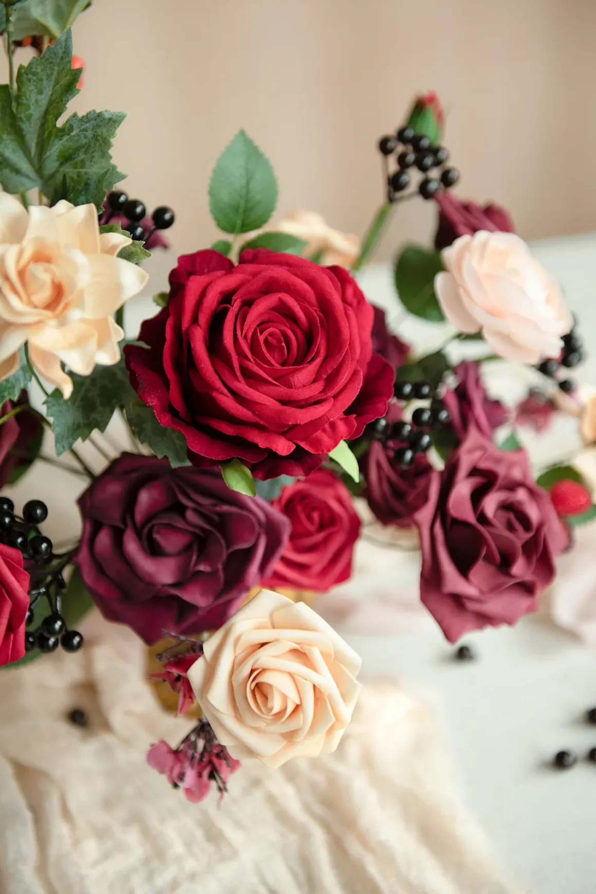 DIY Designer Flower Box in Bordeaux Red & Wine | Clearance