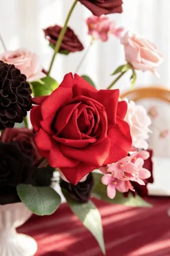 DIY Designer Flower Box in Burgundy & Powder Pink