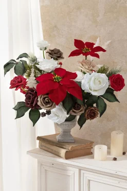 DIY Designer Flower Box in Christmas Red & Sparkle Wedding