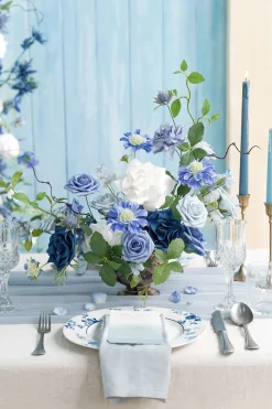 DIY Designer Flower Box in Timeless French Blue & White (Deluxe Box) | Clearance