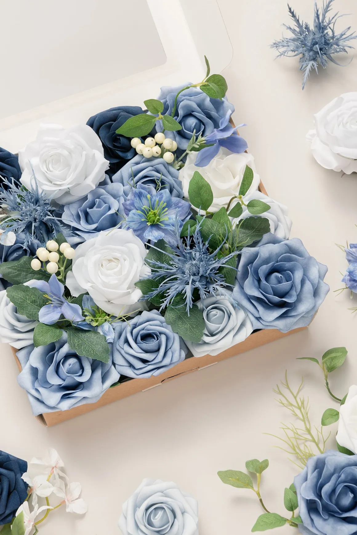 DIY Designer Flower Box in Timeless French Blue & White ( Grand Box)