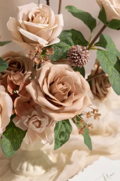 DIY Flower Box - Earth Brown & Sand Beige Roses(25pcs)