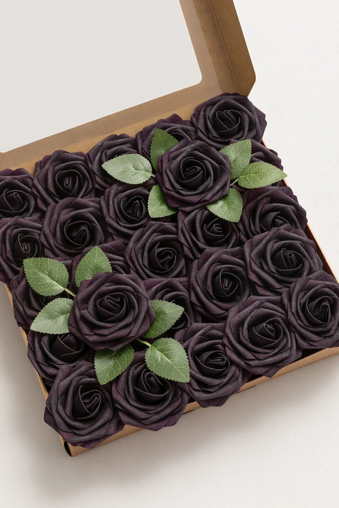 DIY Flower Box in Black Baccara Roses(25pcs)