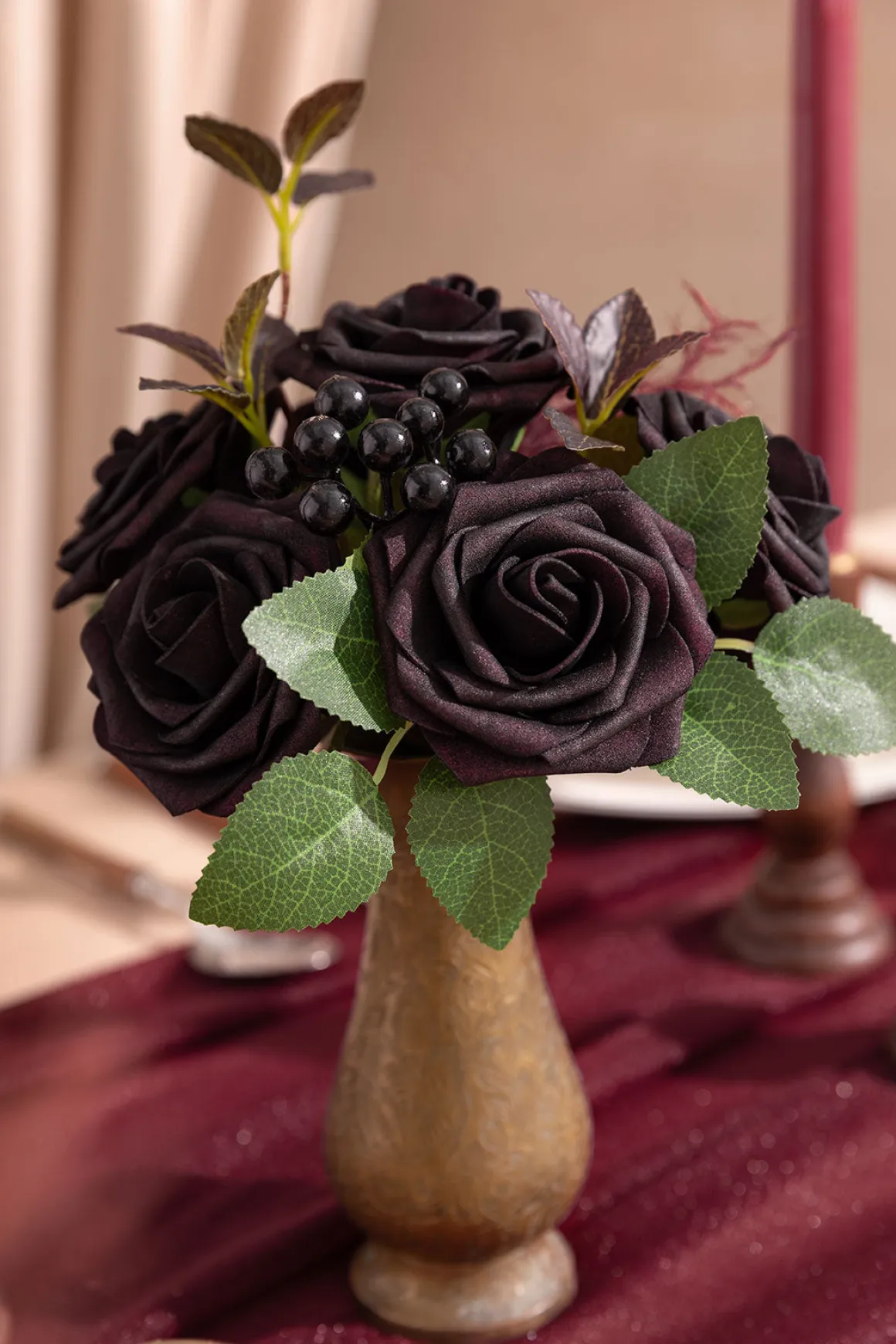 DIY Flower Box in Black Baccara Roses(25pcs)