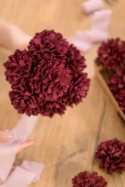 DIY Supporting Flower Boxes in Burgundy & Navy