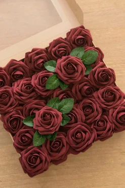 DIY Supporting Flower Boxes in Burgundy & Navy
