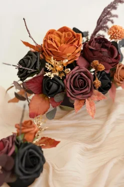DIY Supporting Flower Boxes in Burgundy & Navy