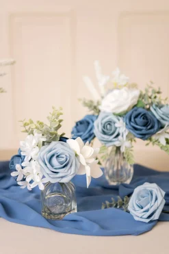 DIY Supporting Flower Boxes in Burgundy & Navy