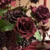 DIY Supporting Flower Boxes in Burgundy & Black Baccara