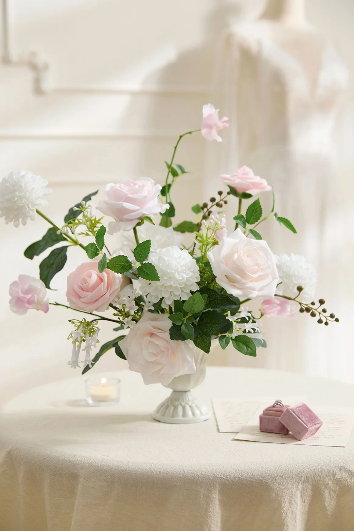 DIY Supporting Flower Boxes in Powder Pink & White
