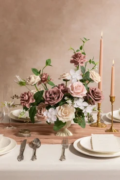 DIY Supporting Flower Boxes in Dusty Rose & Nude