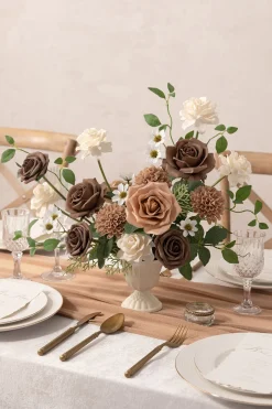 DIY Supporting Flower Boxes in Earth Brown & Cream