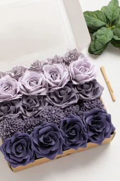 DIY Supporting Flower Boxes in Pale Lavender & Sage Purple | Clearance