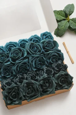 DIY Supporting Flower Boxes in Peacock Green & Emerald Green & Teal Green