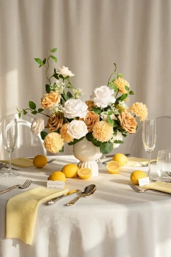 DIY Supporting Flower Boxes in Light Yellow & Cream & Mustard Yellow