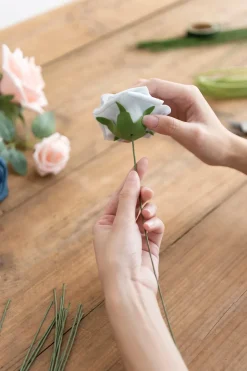 DIY Supporting Flower Boxes in Dusty Rose & Cream
