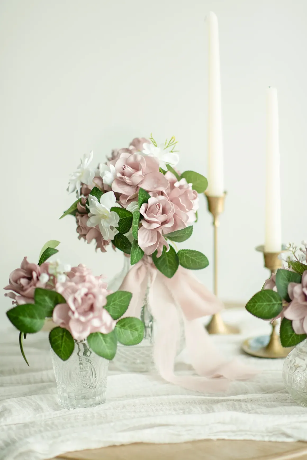 DIY Supporting Flower Boxes in Dusty Rose & Cream