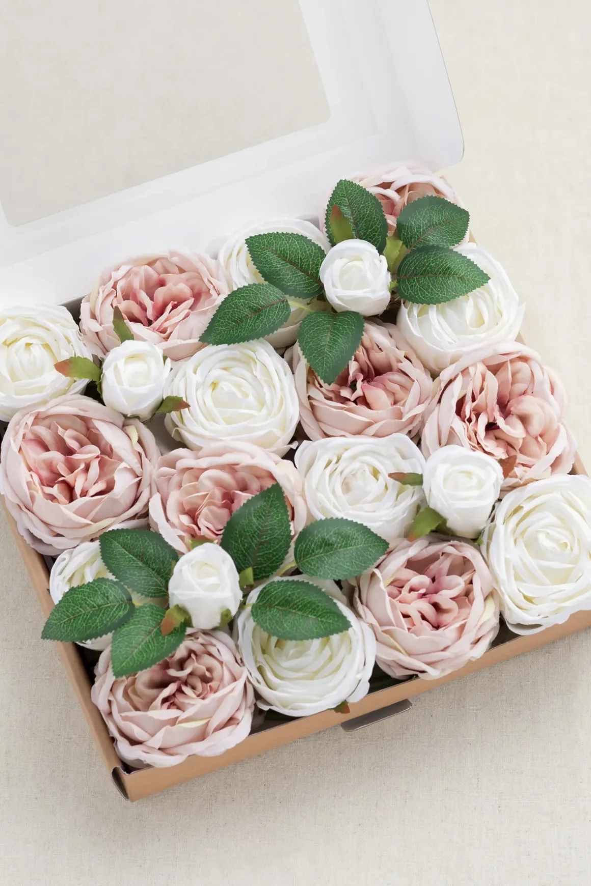 DIY Supporting Flower Boxes in Dusty Rose & Cream